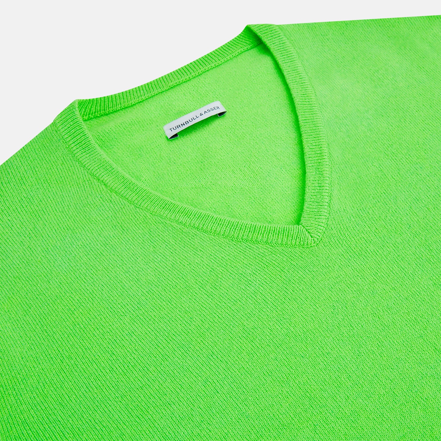 Image 2 of product Bright Green Cashmere V-Neck Jumper
